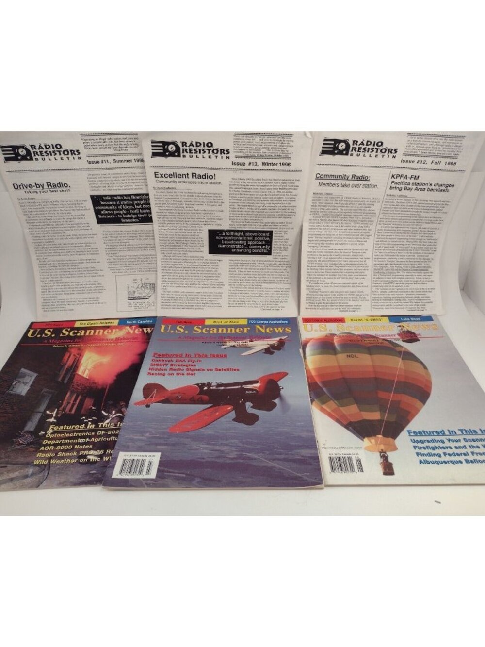 US Scanner News Magazine Radio Resistor Bulletin Shortwave Antenna Vintage 1996